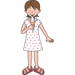 Girl eating ice cream