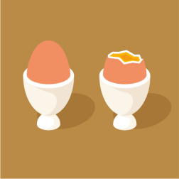 Eggs in egg cups