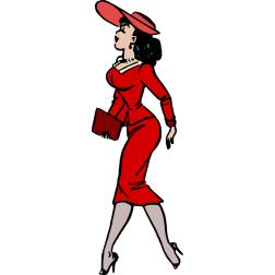 Elegan lady walking