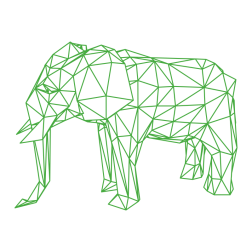 Elephant Low Poly Illustration