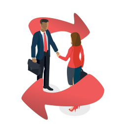 Sales between man and a woman