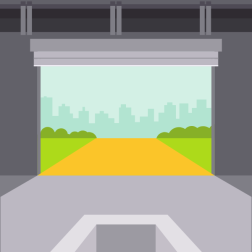 Opened garage door