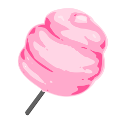 Hot pink cotton candy