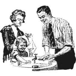 Family Washing Hands