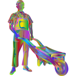 Colorful farmer