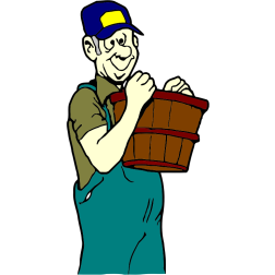Farmer with basket