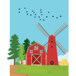 Colorful farm