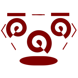Face made of geometric shapes