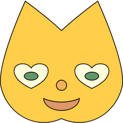 Cartoon cat face