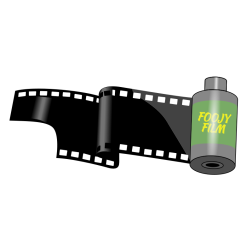 Film roll with label
