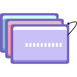 Flashcards in purple
