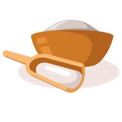 Flour in a bowl