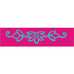 Vintage Floral Decoration 1875 British Library Pink Banner