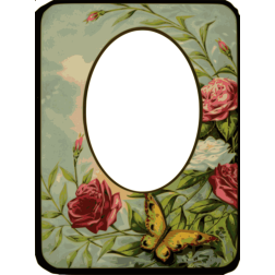 Flower butterfly frame