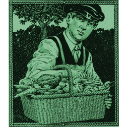 Man with veggies