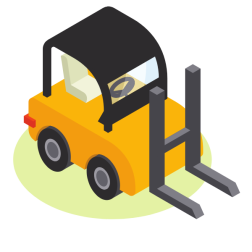 A forklift