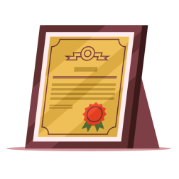 Framed certificate