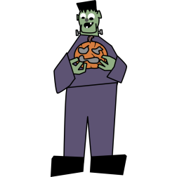 Frankenstein with pumpkin-1640301071