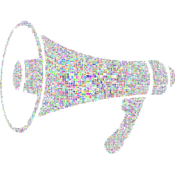 Bullhorn Free Speech Colorful Pattern