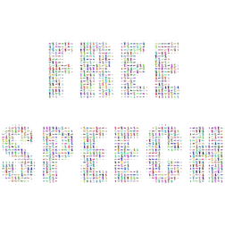 Free Speech Megaphone Text