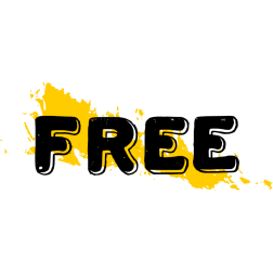 Free - Text on yellow background