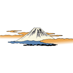 Mount Fuji in the clouds