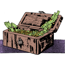 Treasure Chest Color Illustration
