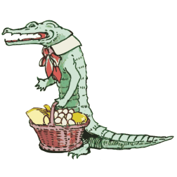 Alligator with a Basket