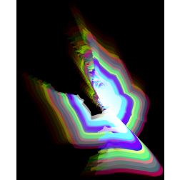 Dancer shining silhouette