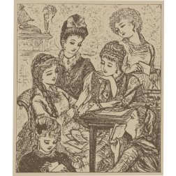 Girls Reading a Love Letter