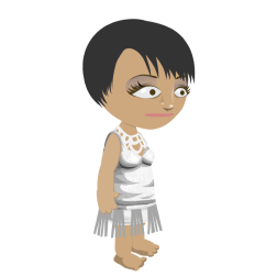 Flapper lady cartoon