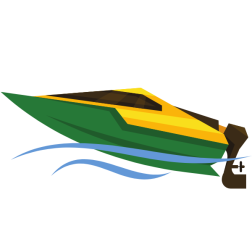 A powerboat