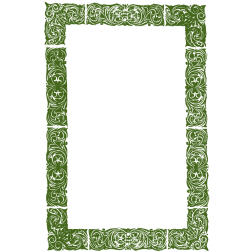 Green decorative frame