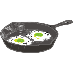 Fried green eggs