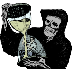 Grim reaper and man