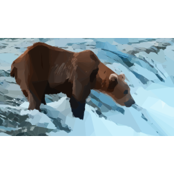 Grizzly in a river