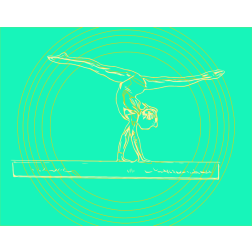 Gymnast abstract outline