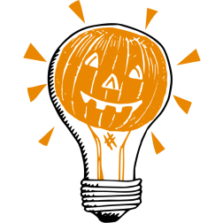 Bulb and Jack-O-Lantern