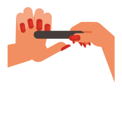 Polishing nails