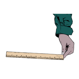 Hand with ruler