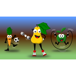 Happy Fruit Cartoon Clip Art