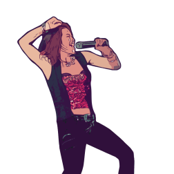 Happy rock singer