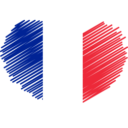 Flag of France heart symbol