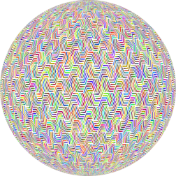 Hexagonal Chevron Pattern Polyprismatic Sphere Clip Art