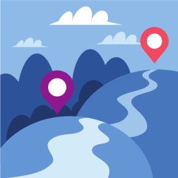 Hiking trail map