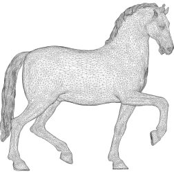 Horse 3D silhouette