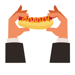 Delicious hot dog