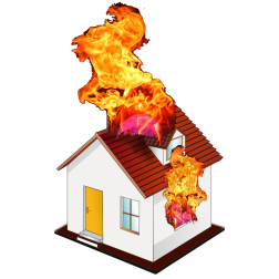 Realistic house fire