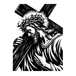 Jesus Carrying the Cross Silhouette
