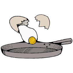 Eggs in a pan